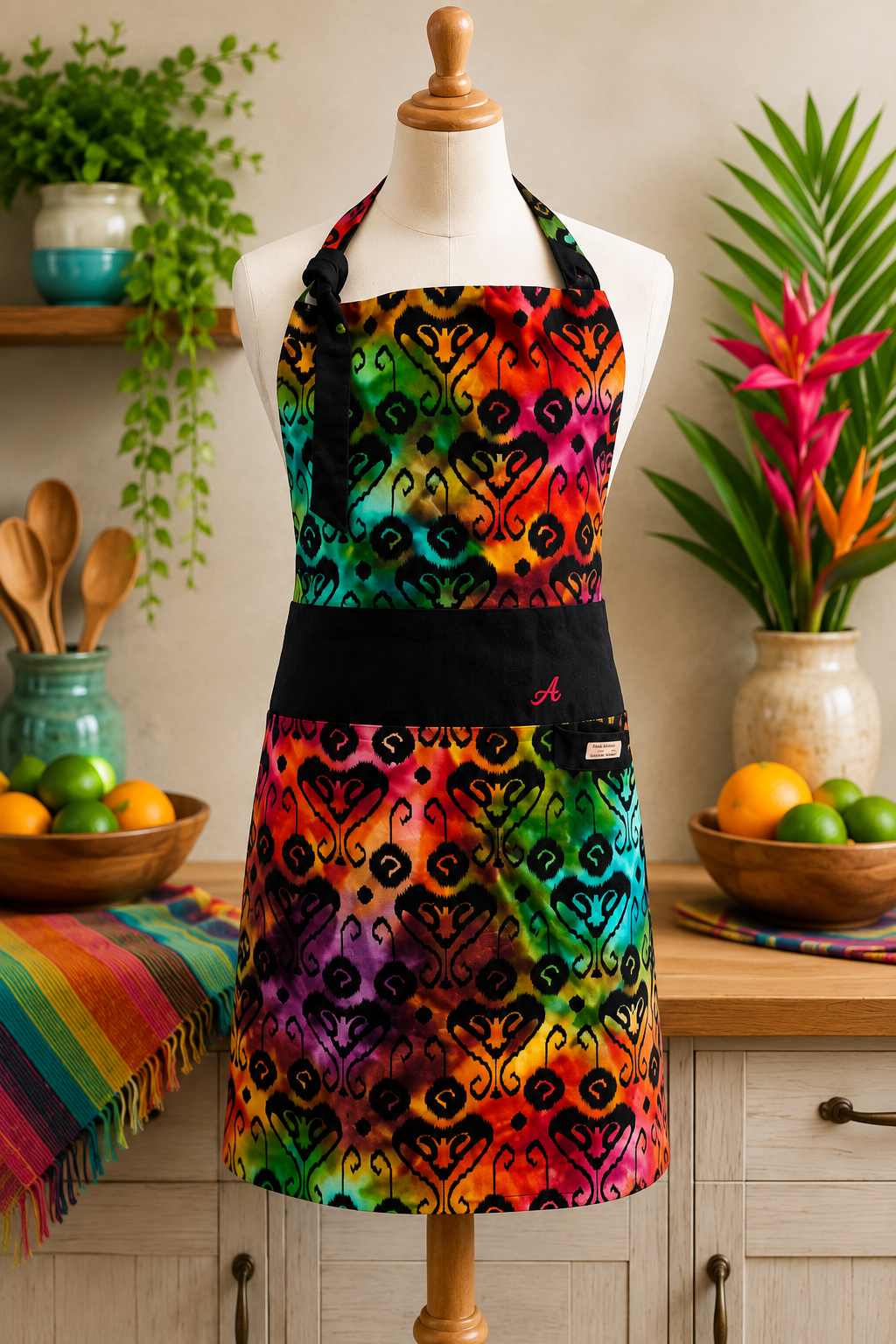 Rainbow Rhythm | Reversible F/L Bib| Bright Colors | 8 pockets