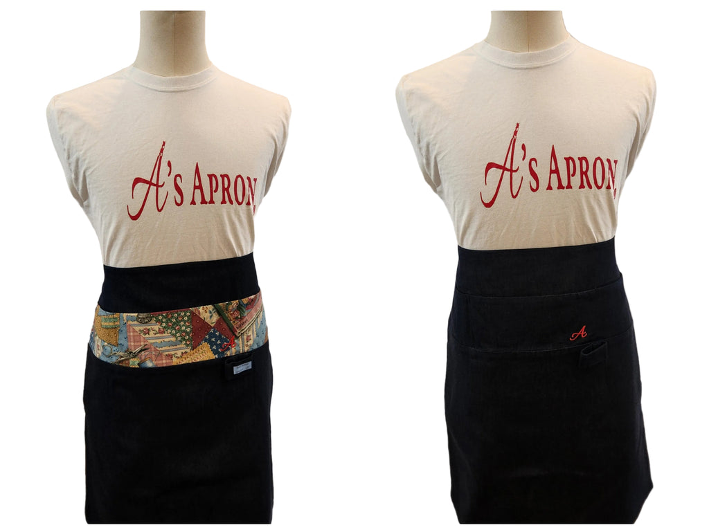 🪡 Quilted Square Graphic & Black Reversible Long Waist image 0