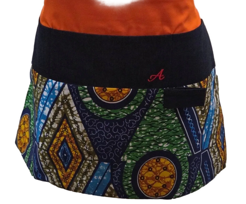 A’s Sunset Kente Short-Waist  Reversible Apron  | 8 pockets  image 0