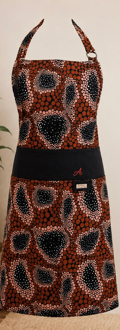 Savanna Pebble| Single F/L Bib | organic dotted pattern