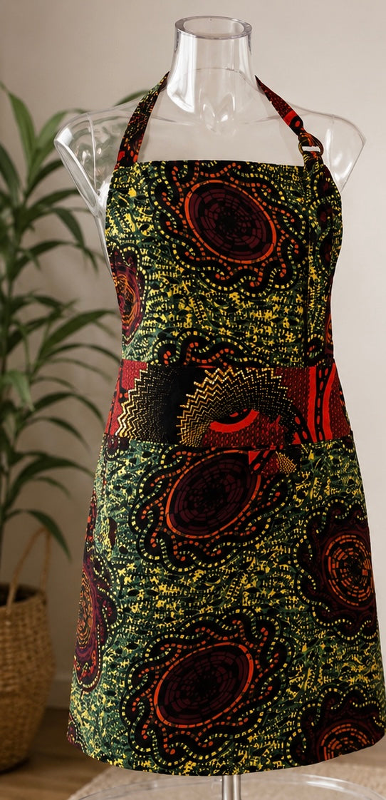 🌴Zulu Sunrise| Single F/L Bib | Swirls of Red & Green