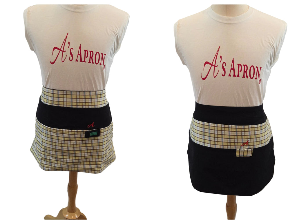 ✨ Classic Plaid & Sleek Black Reversible Short Waist image 0