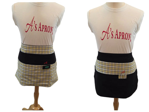 ✨ Classic Plaid & Sleek Black Reversible Short Waist image 0
