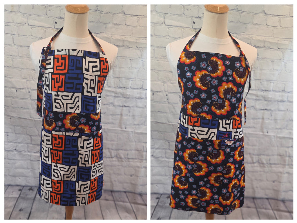 Heritage Shift  Reversible Mozambique Collection Long Bib Apron | 8 pockets  image 1