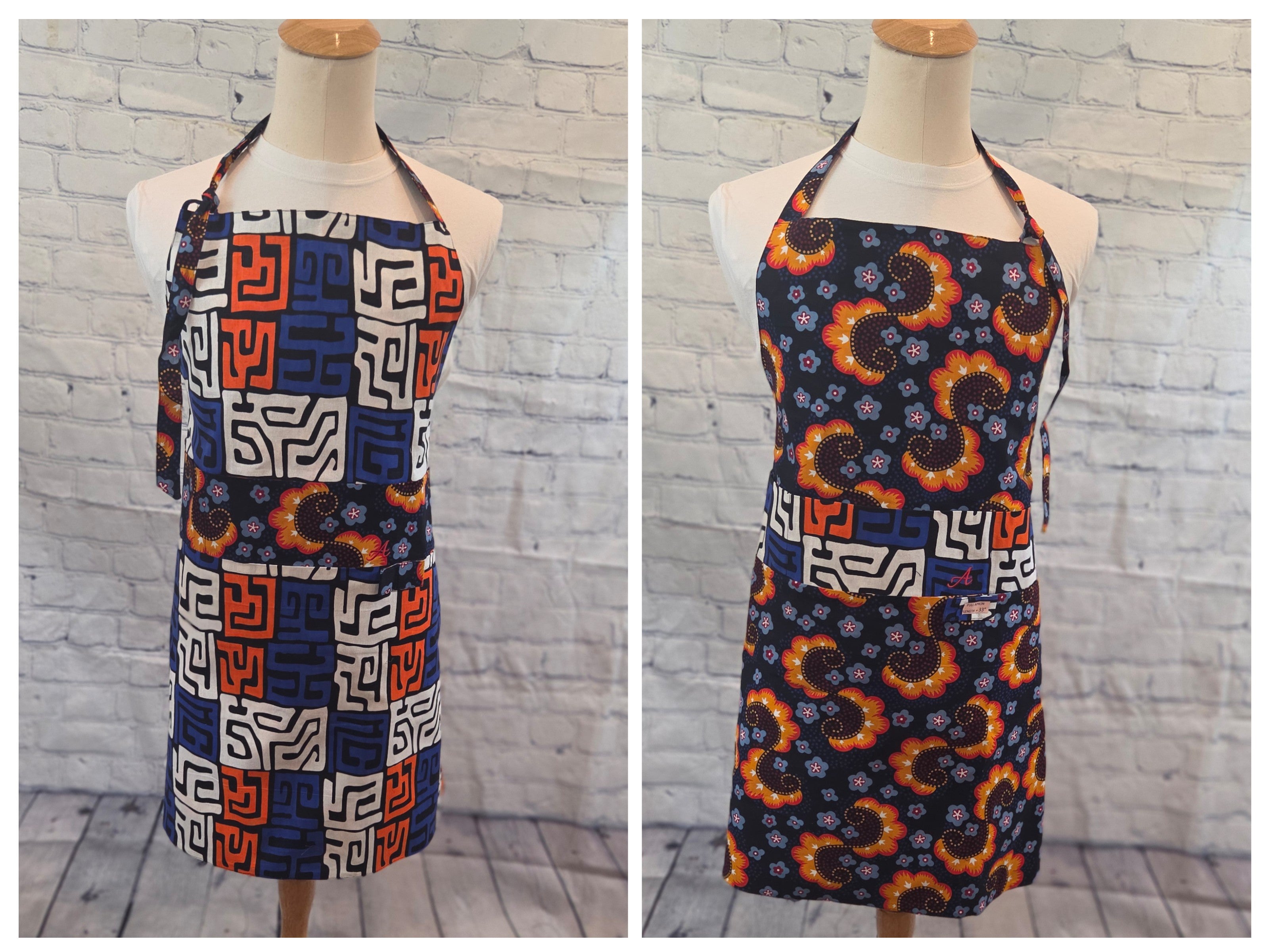 Heritage Shift  Reversible Mozambique Collection Long Bib Apron | 8 pockets  image 1