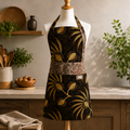 Espresso Grove | Reversible F/L Bib|Coffee-Inspired | 8 pockets
