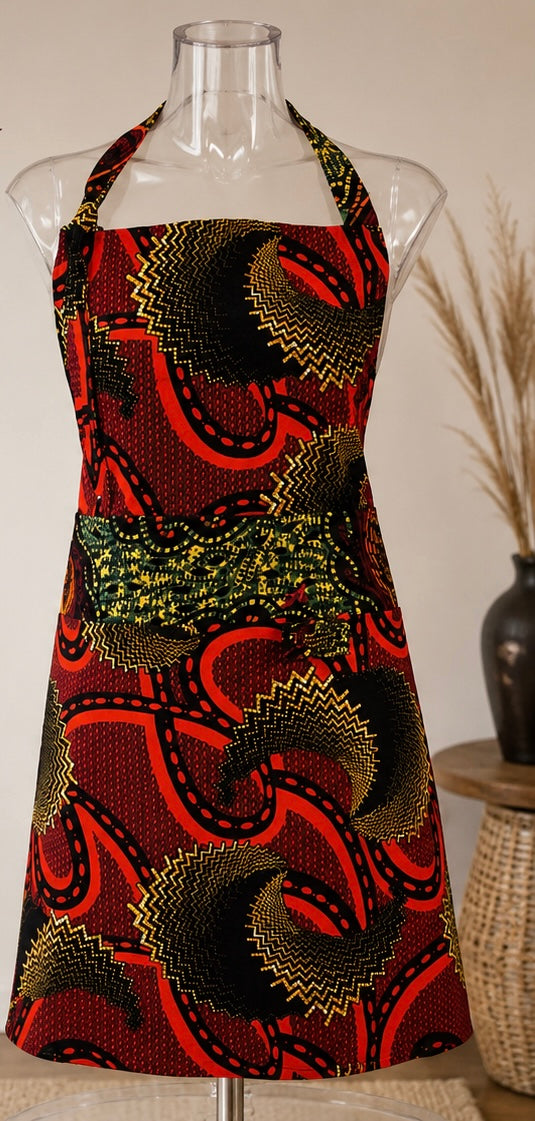🌴Zulu Sunrise| Single F/L Bib | Swirls of Red & Green