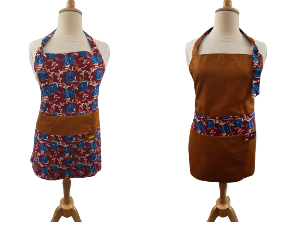 🫚Spicy Garden Reversible Short Bib Apron image 0