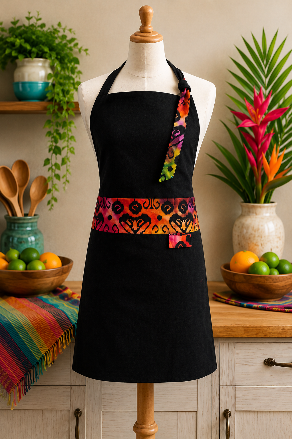 Metro Mosaic | Reversible F/L Bib| Bright Colors | 8 pockets