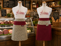 🌲❤️Festive Reversible Long Waist Apron – Evergreen & Cranberry