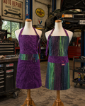 Purple & Jewel-Toned Reversible Mozambique Collection| Long Bib Apron