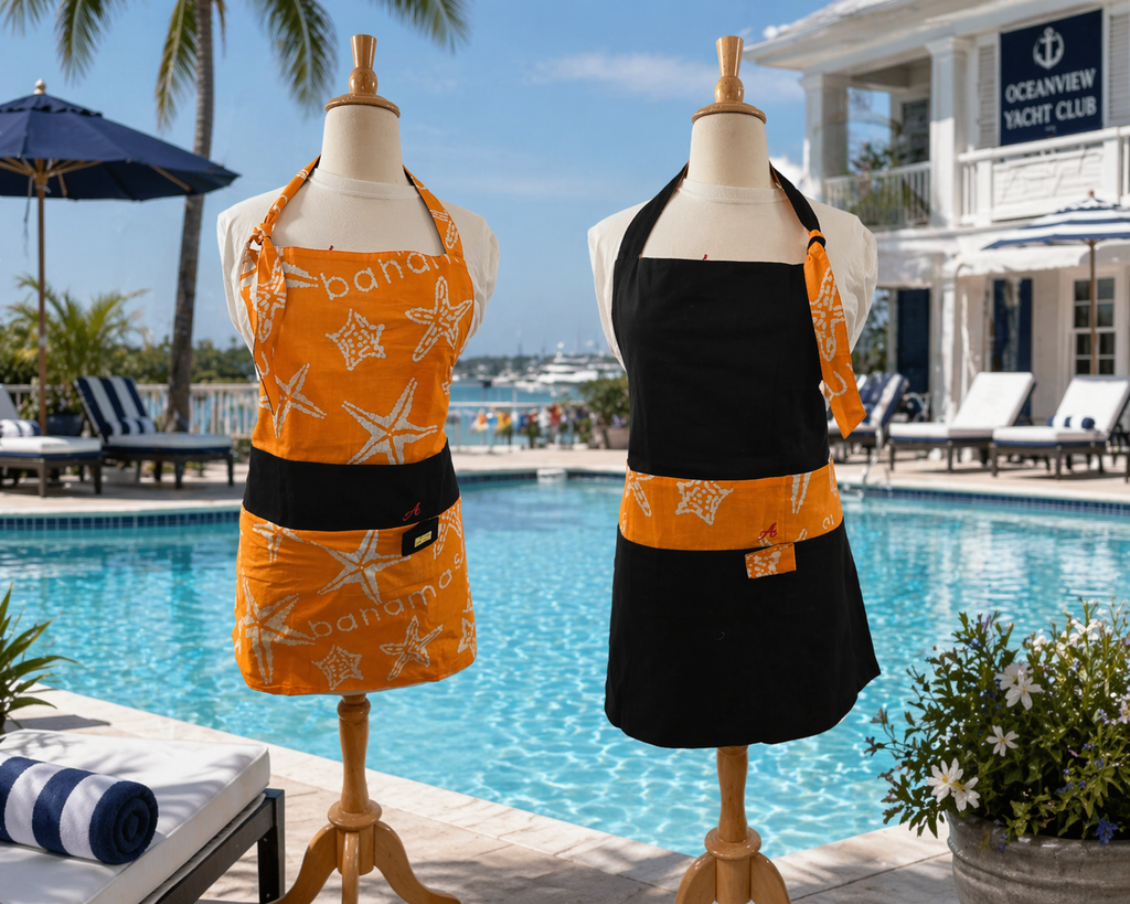 🥥Island Vibes Reversible Short Bib Apron