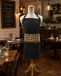 🖤🤎 Single-sided Black & Tan w/Hieroglyphic Accent Full-Length Bib