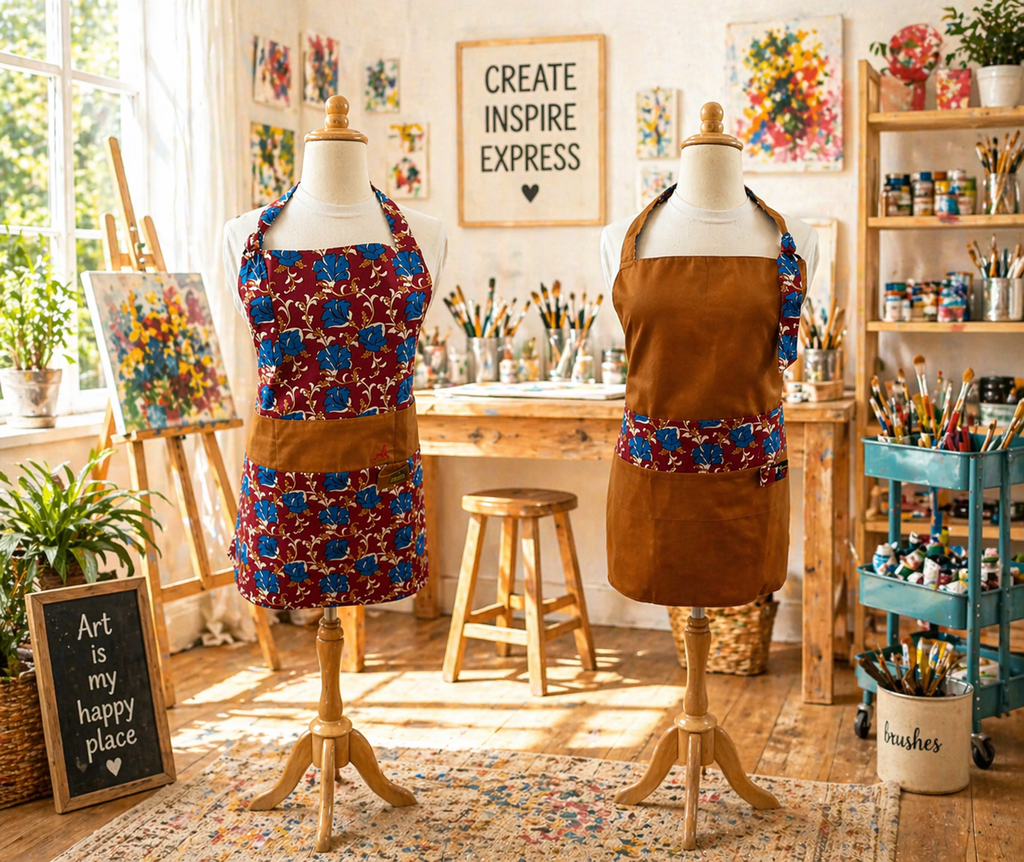 🫚Spicy Garden Reversible Short Bib Apron