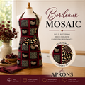 Bordeaux Mosaic | Reversible F/L Bib| Colorful Mosaics | 8 pockets