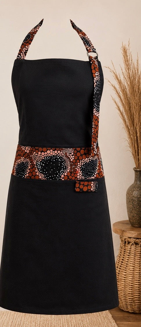 Savanna Pebble| Single F/L Bib | organic dotted pattern