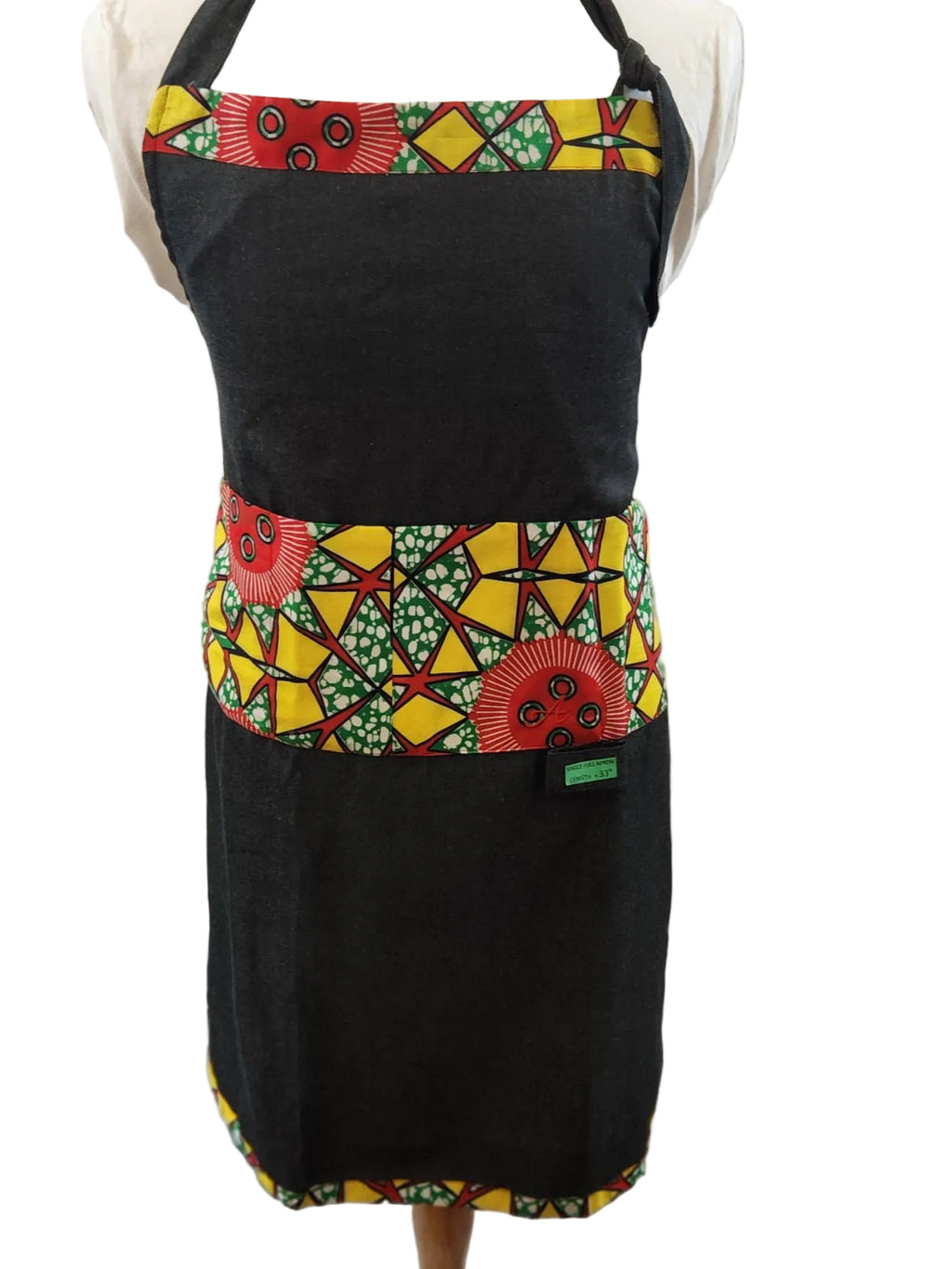 💫Radiant Yellow & Red Geo |  F/L, Single-side Apron image 0