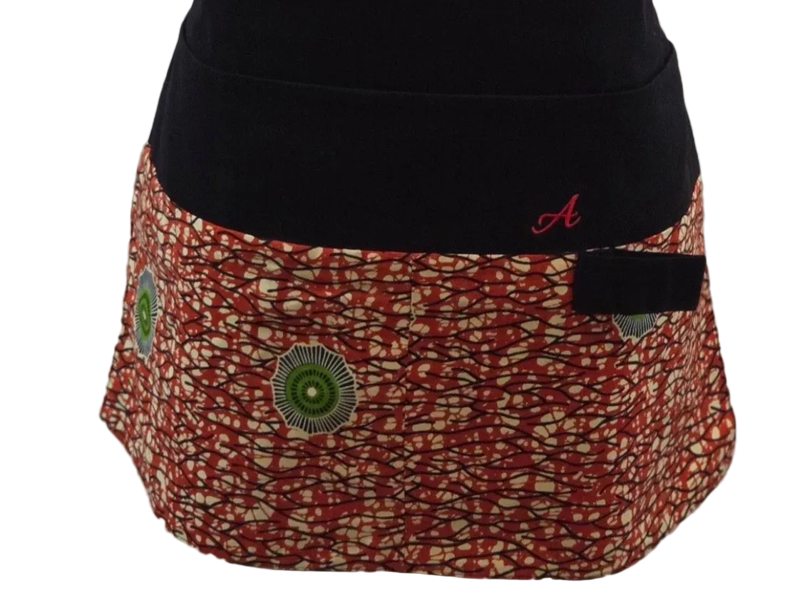 A’s Sunset Kente Short-Waist  Reversible Apron  | 8 pockets  image 1