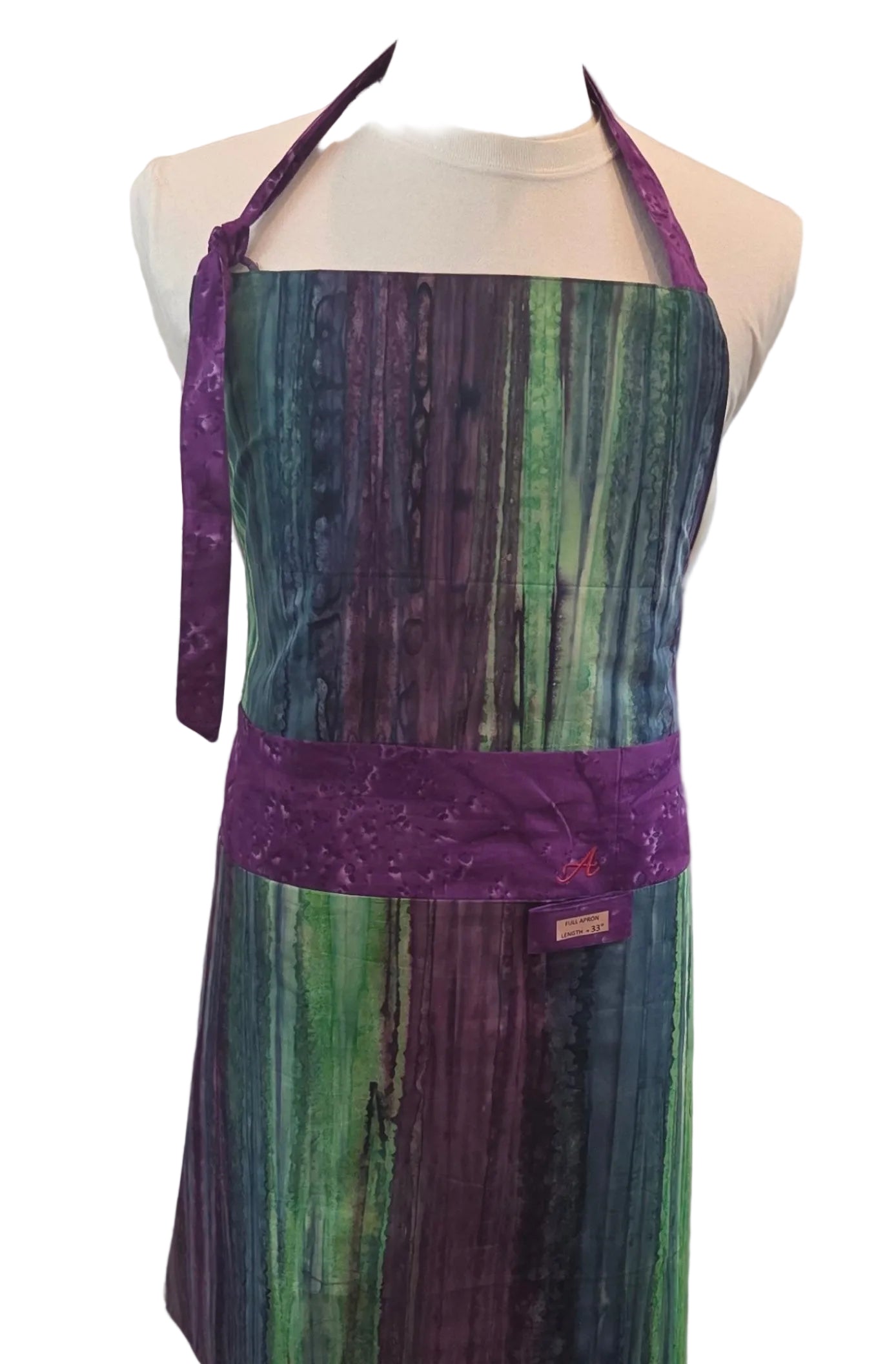 Purple & Jewel-Toned Reversible Mozambique Collection| Long Bib Apron image 0